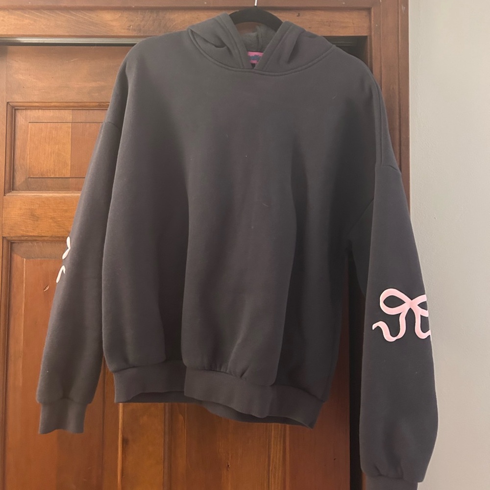 Grey Edikted Bonney Bow Hoodie